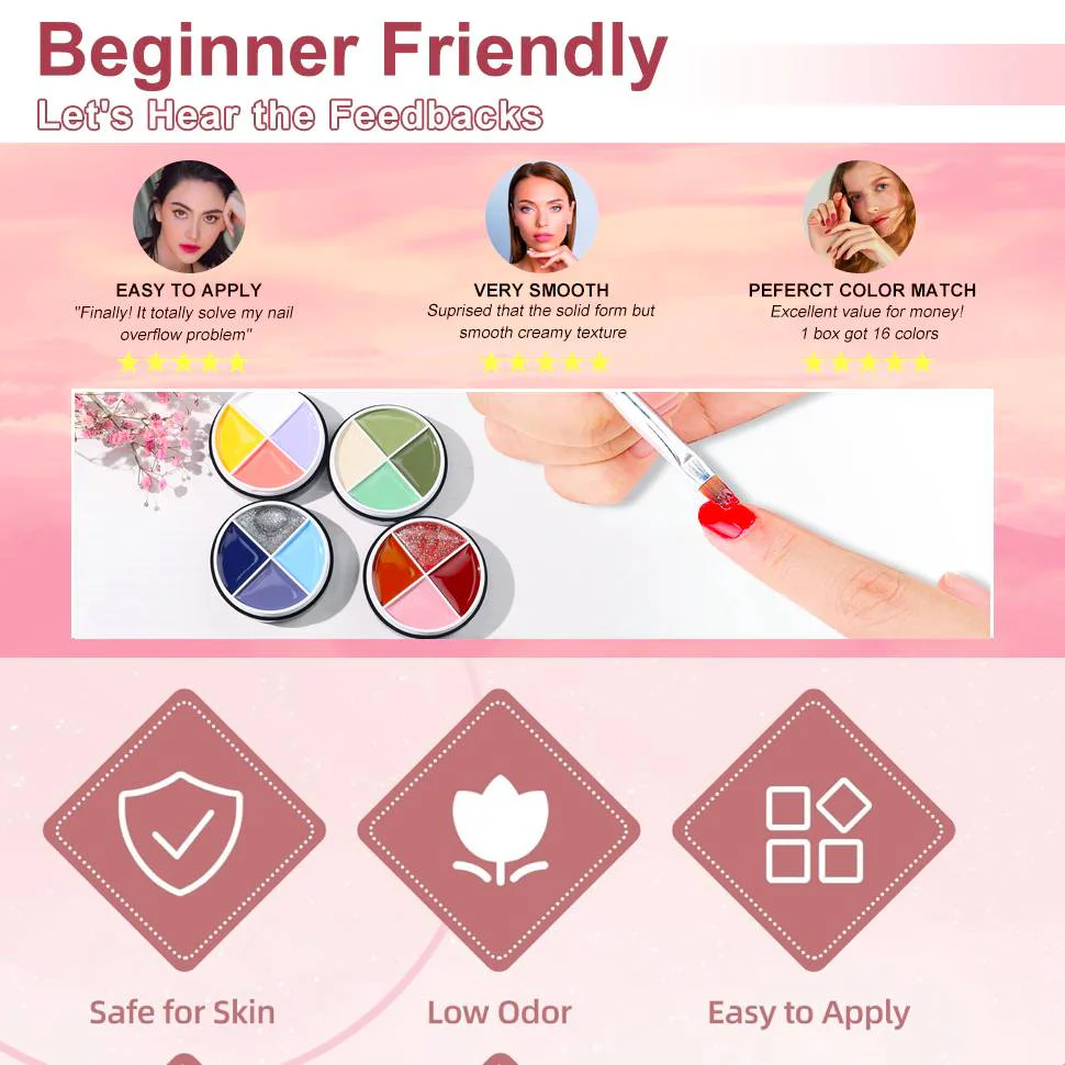 4 Colors Solid Nail Gel color4 - Image 3