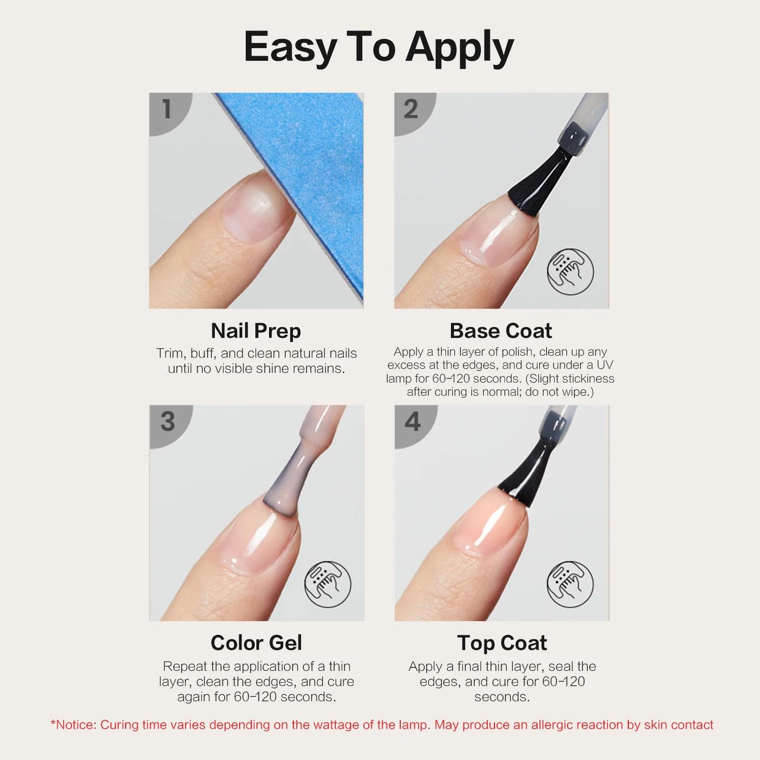 15ml No Wipe Gel Top Coat and Base Coat - Image 10