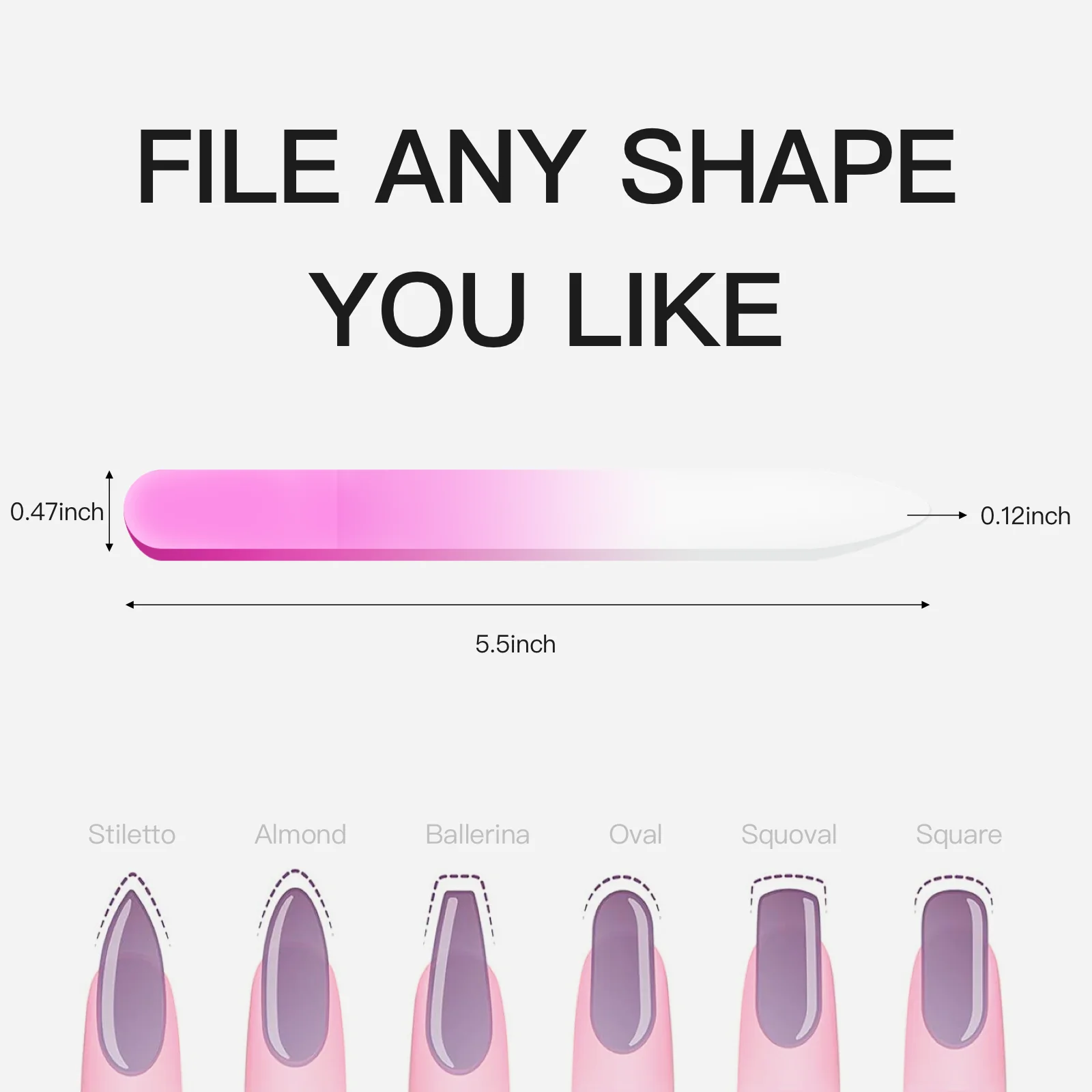 Gentle Glass Nail File for Natural Nail - Image 3