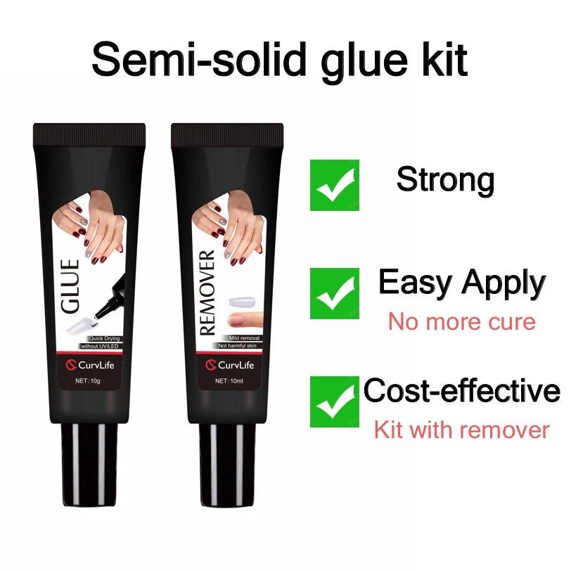 Solid Nail Gel Glue For Nail Tips and press on nail nail glue - Image 9